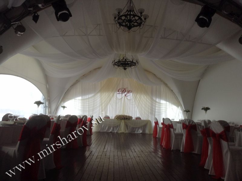 Оформление шатра на свадьбу
